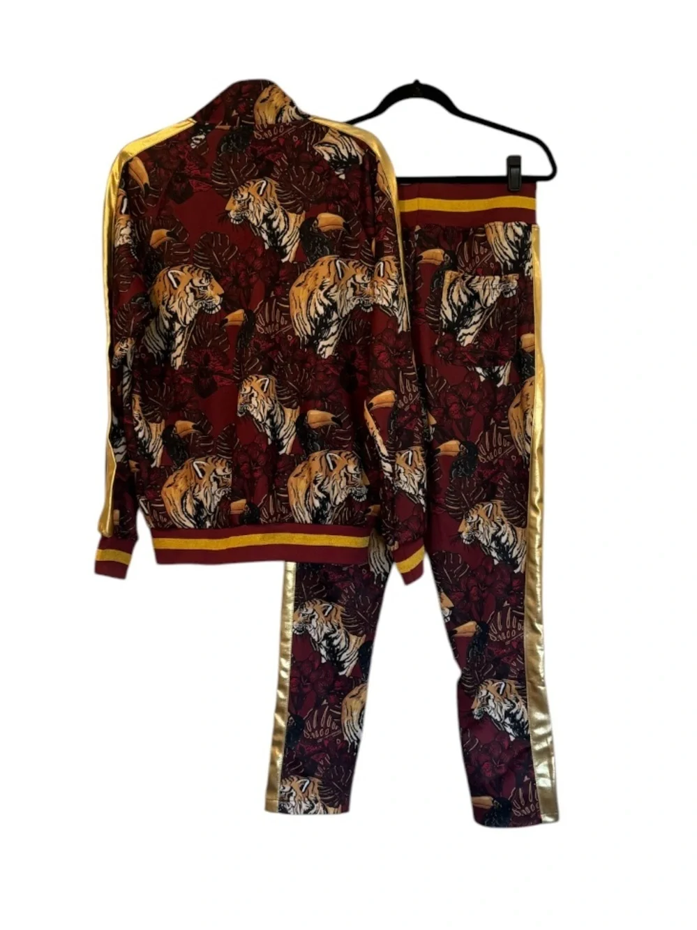 NWT G-Style USA Men's Royal Floral Tiger Tracksuit Set Tulsa King Size M NWT